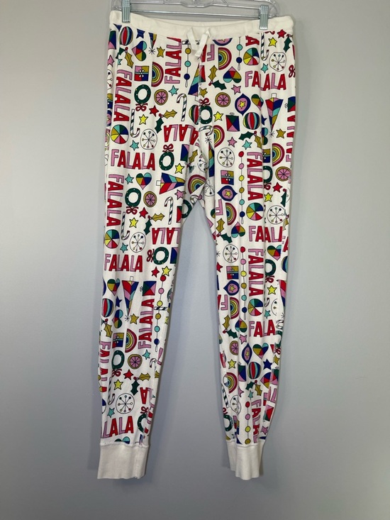 Hanna Andersson Other - Hanna Andersson White Joggers with Multicolor Holiday 'Fa La La' Print